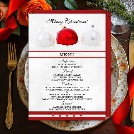 Cartão de Menu de Natal Elegante