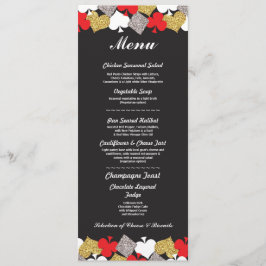 Cartão de Menu de Recepção de Casamento no Las Veg