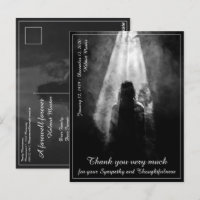 Cartão de Menu de Refeição Funeral Para a luz