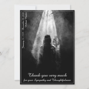 Cartão de Menu de Refeição Funeral Para a luz