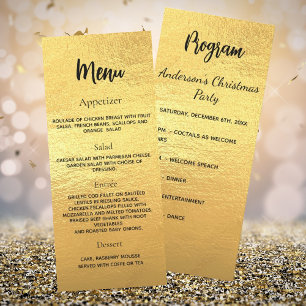 Cartão de menu do programa de festas de Natal Dour
