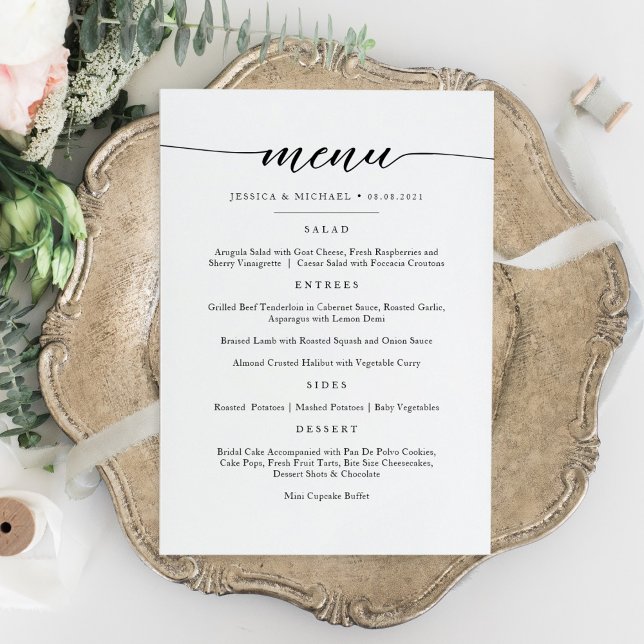Cartão de Menu Elegante e Minimalista (Criador carregado)