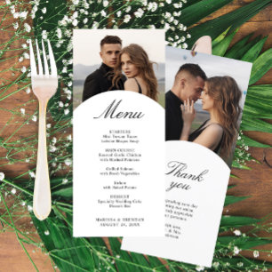 Cartão de Menu Foto Simples e Elegante