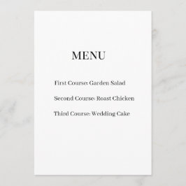 Cartão de Menu Gótico de Academia Sombria Vintage