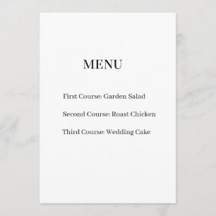 Cartão de Menu Gótico de Academia Sombria Vintage