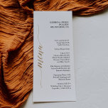 Cartão de Menu Janto para Caligrafia Dourada e Pre<br><div class="desc">Este elegante cartão de janto de ouro e caligrafia negra é perfeito para um casamento simples. A design neutra apresenta uma carta minimalista decorada com a tipografia falsa de ouro romântica e caprichosa. Este menu pode ser usado para recepção de casamento, janto de ensaio ou qualquer evento. Nota: Este design...</div>