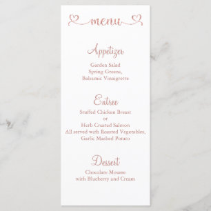 Cartão de Menu, Menu Casamento, Menu Janto