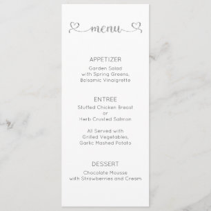 Cartão de Menu, Menu de Casamento, Jantar, Almoço