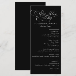 Cartão de menu | Menu Janto de ensaio de casamento