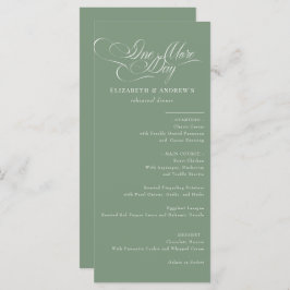 Cartão de menu | Menu Janto de ensaio de casamento