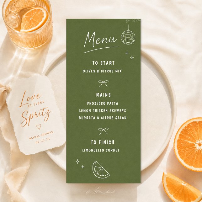 Cartão de Menu Minimalista Desenhado à Mão (Criador carregado)