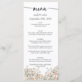 Cartão de Menu Minimalista Elegante