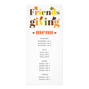 Cartão de menu para apresentação colorida