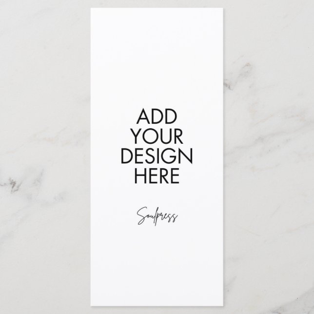 Cartão de Menu Personalizado 4x9" (Frente)