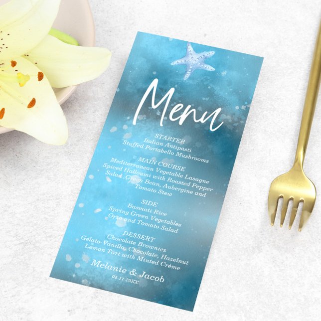 Cartão de Menu Plano de Casamento de Casamento do  (Criador carregado)