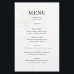 Cartão de menu Rosa de casamento ilustrado<br><div class="desc">Projetada para coordenar com a nossa Coleção de Rosa Ilustrados, esta placa de menu personalizável apresenta um desenho de linha ilustrado de um rosa em uma cor de fenda elegante. Esta é uma coleção de casamento minimalista, mas elegante. Para personalização mais avançada deste design, por exemplo, alteração do layout, da...</div>