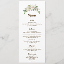 Cartão de Menu Rustic Elegance Wedding