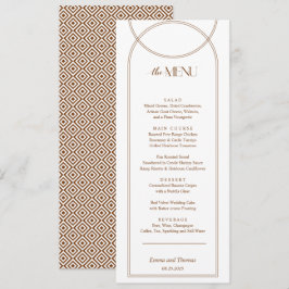 Cartão de Menu Terracotta Boho Arch