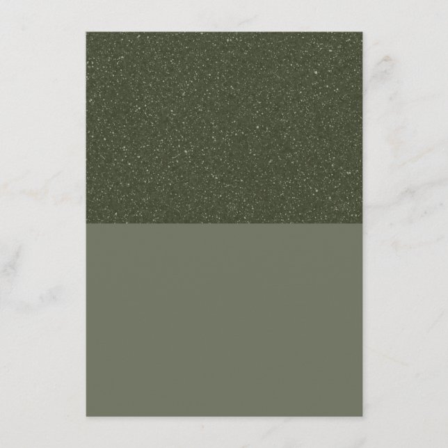 Cartão de Menu Verde Musgo Top Ruído – Personalizá (Frente)