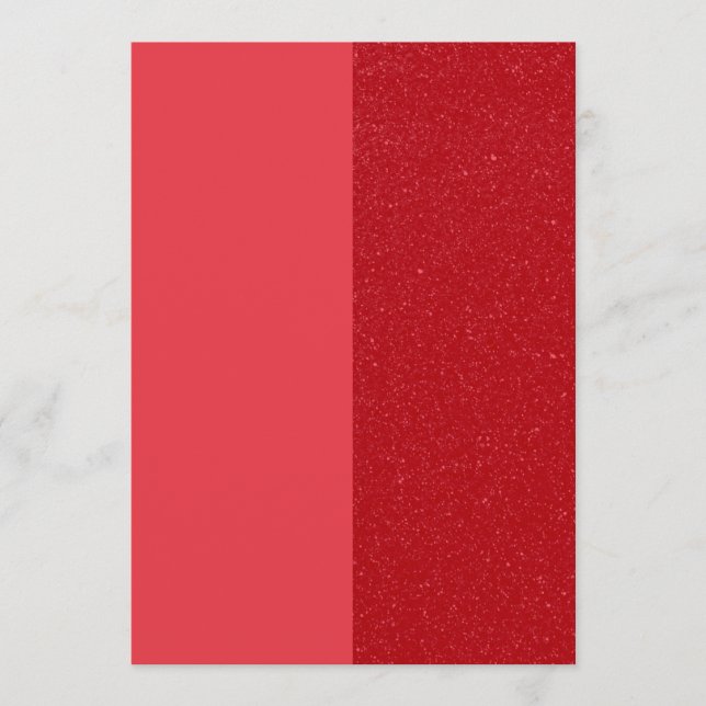 Cartão de Menu Vermelho Tomate Two-Tone – Personal (Frente)