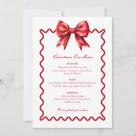 Cartão de Menu Véspera de Natal - Arco Vermelho