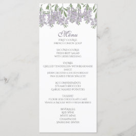 Cartão de Menu Wisteria Pintado