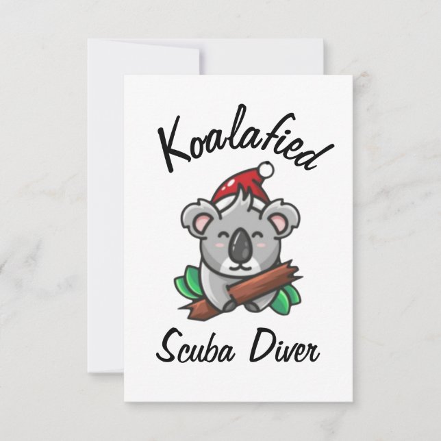 Cartão de Mergulhador Koala (Frente)
