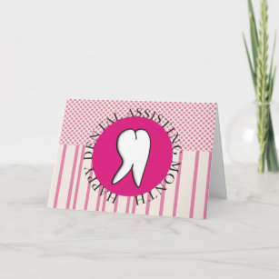 Cartão de Mês do Assistente Dental Feliz