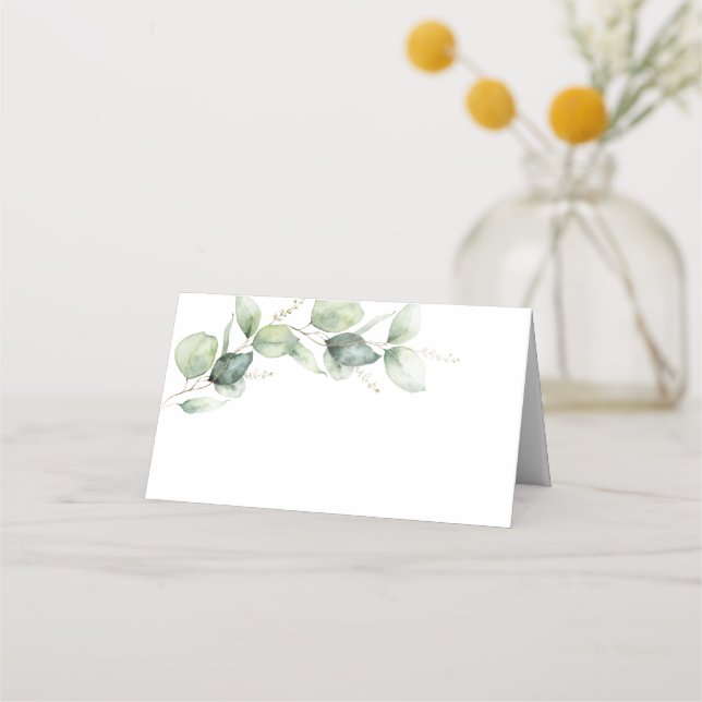 Cartão De Mesa 15 Birthday Eucalyptus Greenery Quinceanera (Frente)