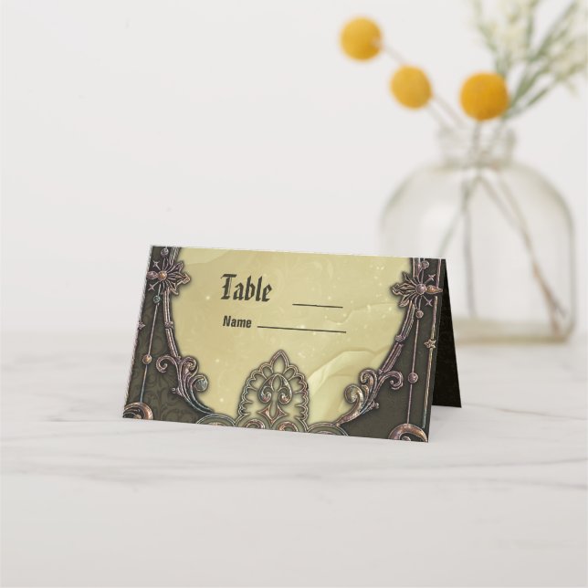 Cartão De Mesa A armação ostenta um design opulente (Frente)