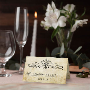 Cartão De Mesa A coleção de Casamentos vintage Flourish do Orname