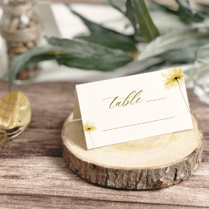 Cartão De Mesa A Hora Dourada Graça Foto Floral Casamento Dobrado