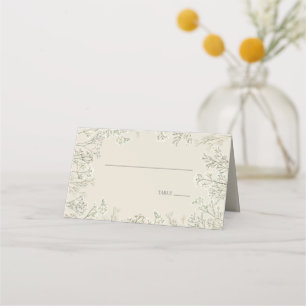 Cartão De Mesa A respiração do bebê do casamento elegante branco