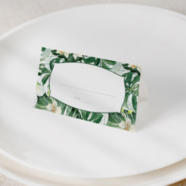 Cartão De Mesa A selva tropical sai da Comida de casamento ou da