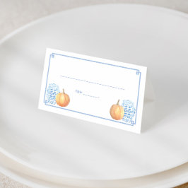 Cartão De Mesa Abóboras Elegantes de Outono Almoço de Casamento A