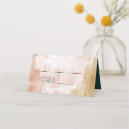Cartão De Mesa Abstrato de Aquarela Moderna Queda Boho Casamento
