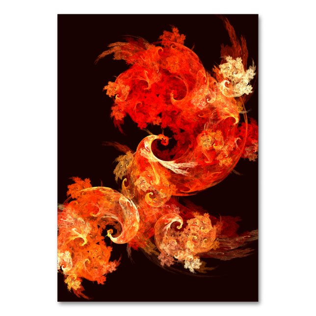 Cartão de Mesa Abstrato de Arte para Firebird danç (Frente)