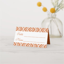 Cartão De Mesa African Ethnic Pattern Border Wedding Place Card