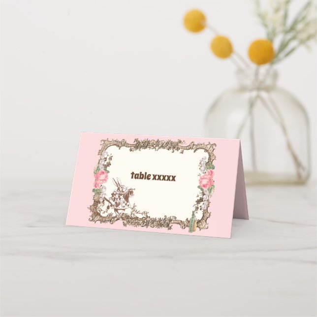 Cartão De Mesa alice em Wogderland, Placa Place (Frente)