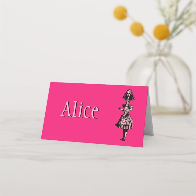 Cartão De Mesa Alice no País das Maravilhas (Frente)
