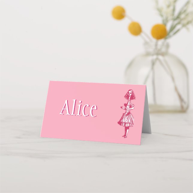 Cartão De Mesa Alice no País das Maravilhas (Frente)