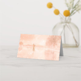 Cartão De Mesa Amantes em um lago congelado         