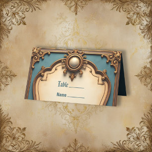 Cartão De Mesa Amor eterno, elegância surreal no estilo steampunk