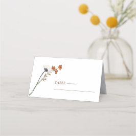 Cartão De Mesa Amostra Um Casamento De Flor Selvagem