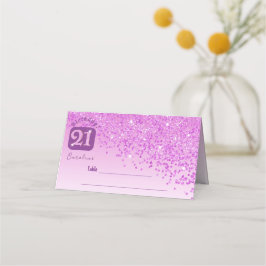 Cartão De Mesa aniversário de 21 anos