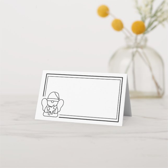 Cartão De Mesa Anjo Feriado (Frente)