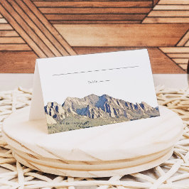Cartão De Mesa Aquarela Boulder Colorado Flatirons Nome