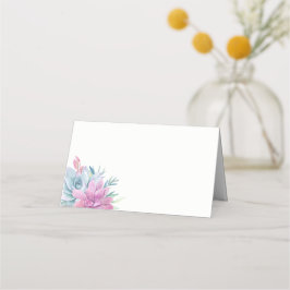 Cartão De Mesa Aquarela Suculenta Moderno Elegante