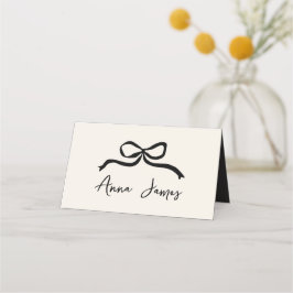 Cartão De Mesa Arco branco e branco preto desenhado à mão
