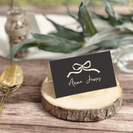 Cartão De Mesa Arco branco e branco preto desenhado à mão